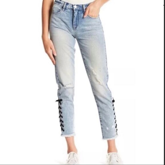 NWT BlankNYC High Rise Ankle Straight Jeans - Picture 2 of 3